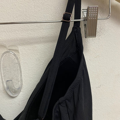 Calia Women's Tie Front One Piece Swim Suit Pure Black WSA22101