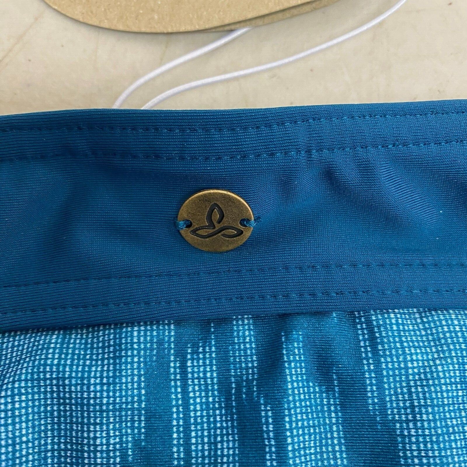 prana Woman's Ramba Hipster Mid Rise Bikini Bottoms Deep Verde Ikat W3RAMB113