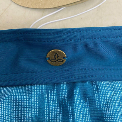 prana Woman's Ramba Hipster Mid Rise Bikini Bottoms Deep Verde Ikat W3RAMB113