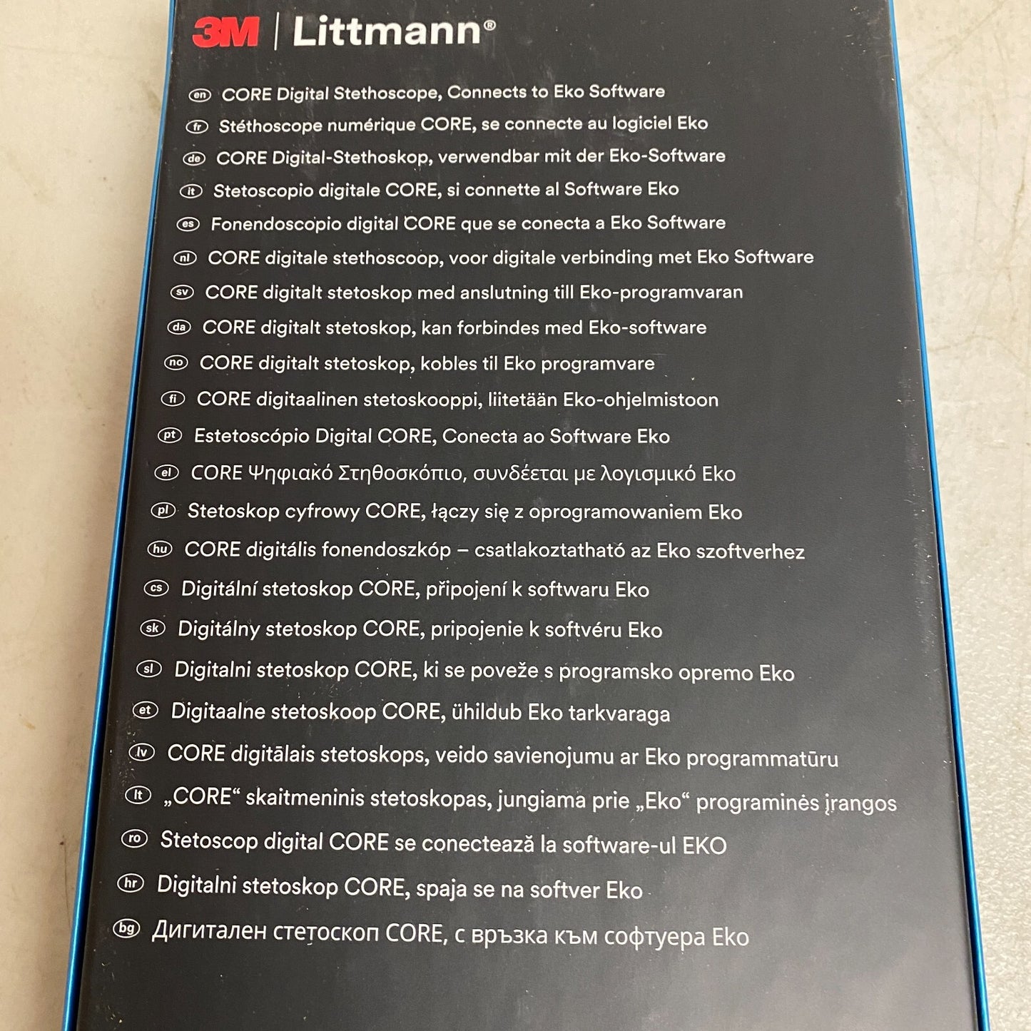 3M Littmann Quality Core Digital Stethoscope System, Black Matte-Finish 8490