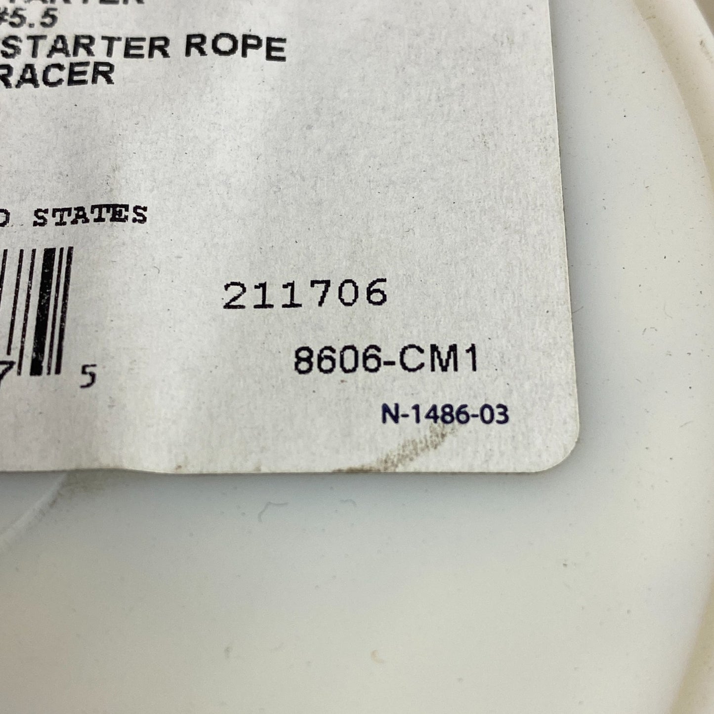 Prime Line Starter Rope 7-016154 7/32" Dia x 200' White/Blue Braided Cord