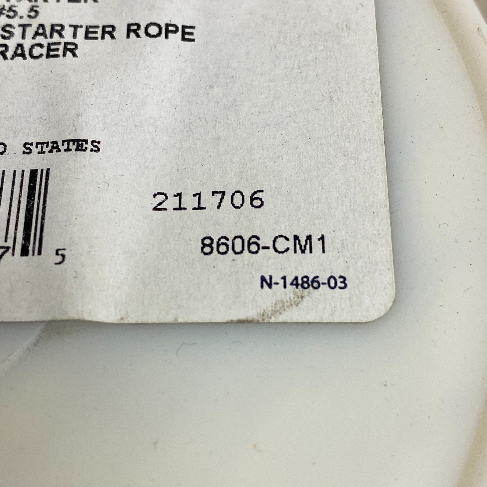 Prime Line Starter Rope 7-016154 7/32" Dia x 200' White/Blue Braided Cord