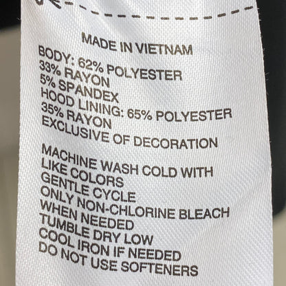 DSG Womens So Soft Full Zip Hoodie Pure Black Solid Long Sleeve DAW23407