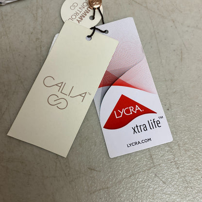 Calia Womens HR Twist Front Bottom Stripe White  Stylish Trendy WSA22401PRT