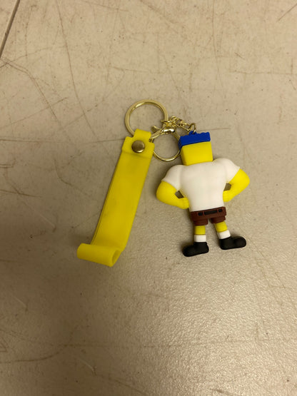 New Assorted Silicone SpongeBob SquarePants Keychain With SpongeBob Accessory