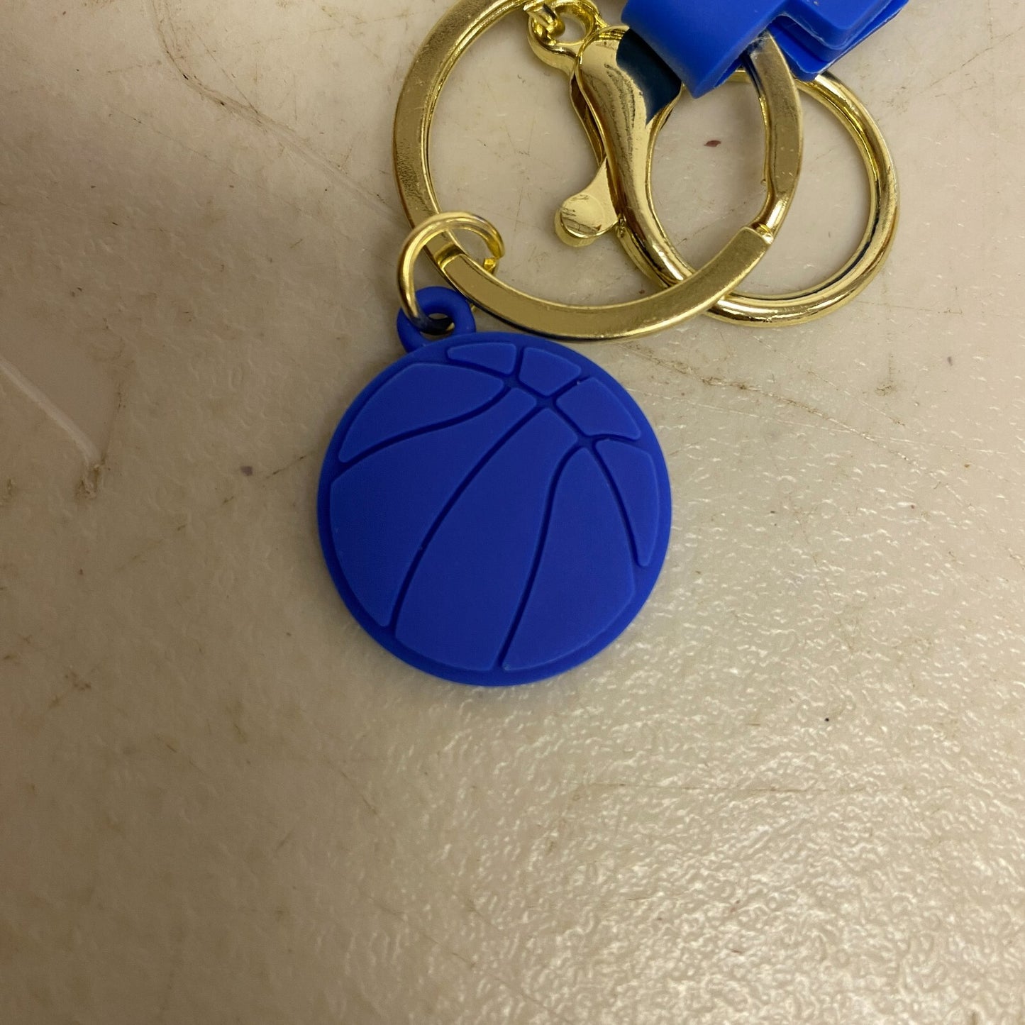 Assorted Silicone Air Jordan 1 Blue and White Keychain Accessory