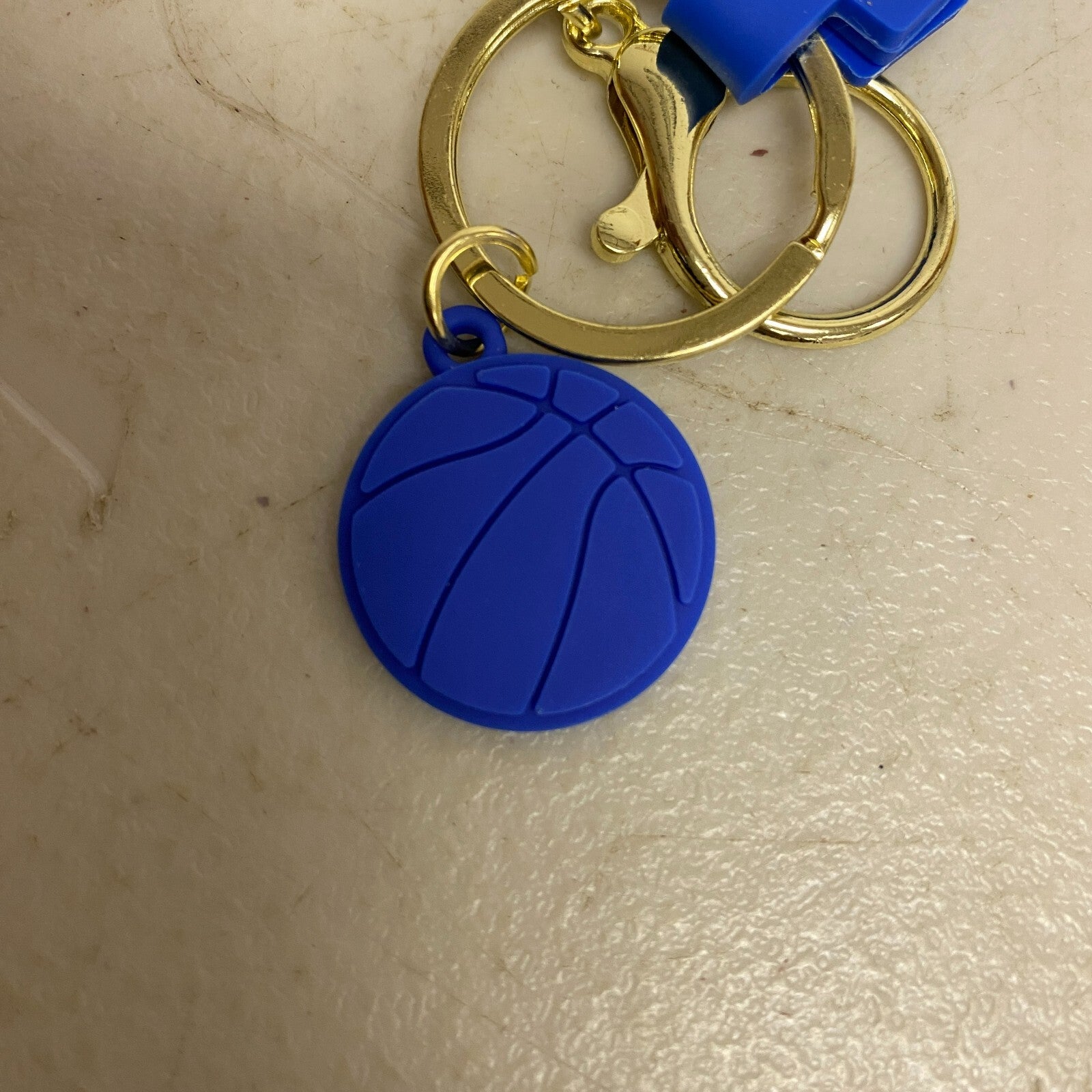 Assorted Silicone Air Jordan 1 Blue and White Keychain Accessory