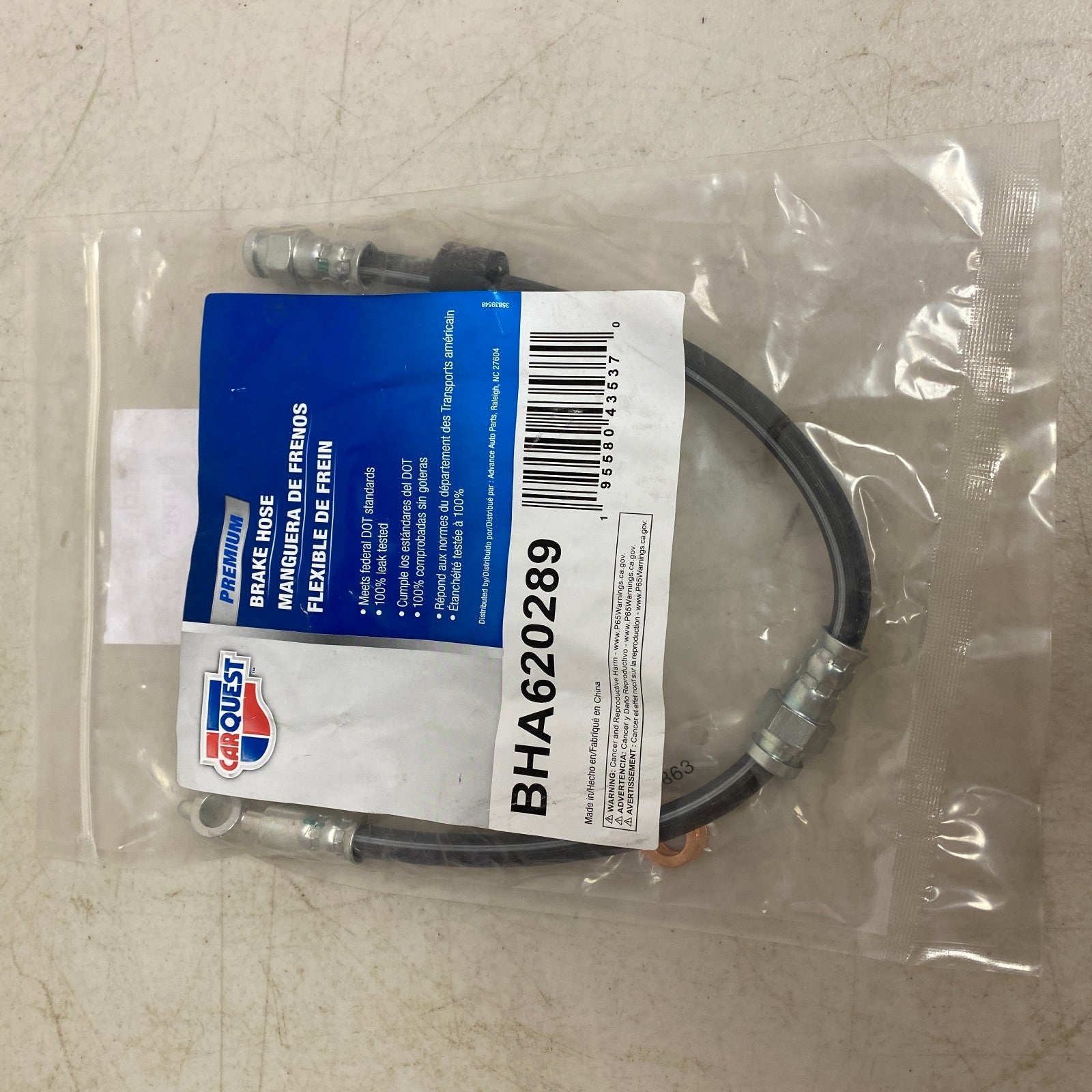 CARQUEST Brake Hydraulic Hose Black 17.38″ BHA620289