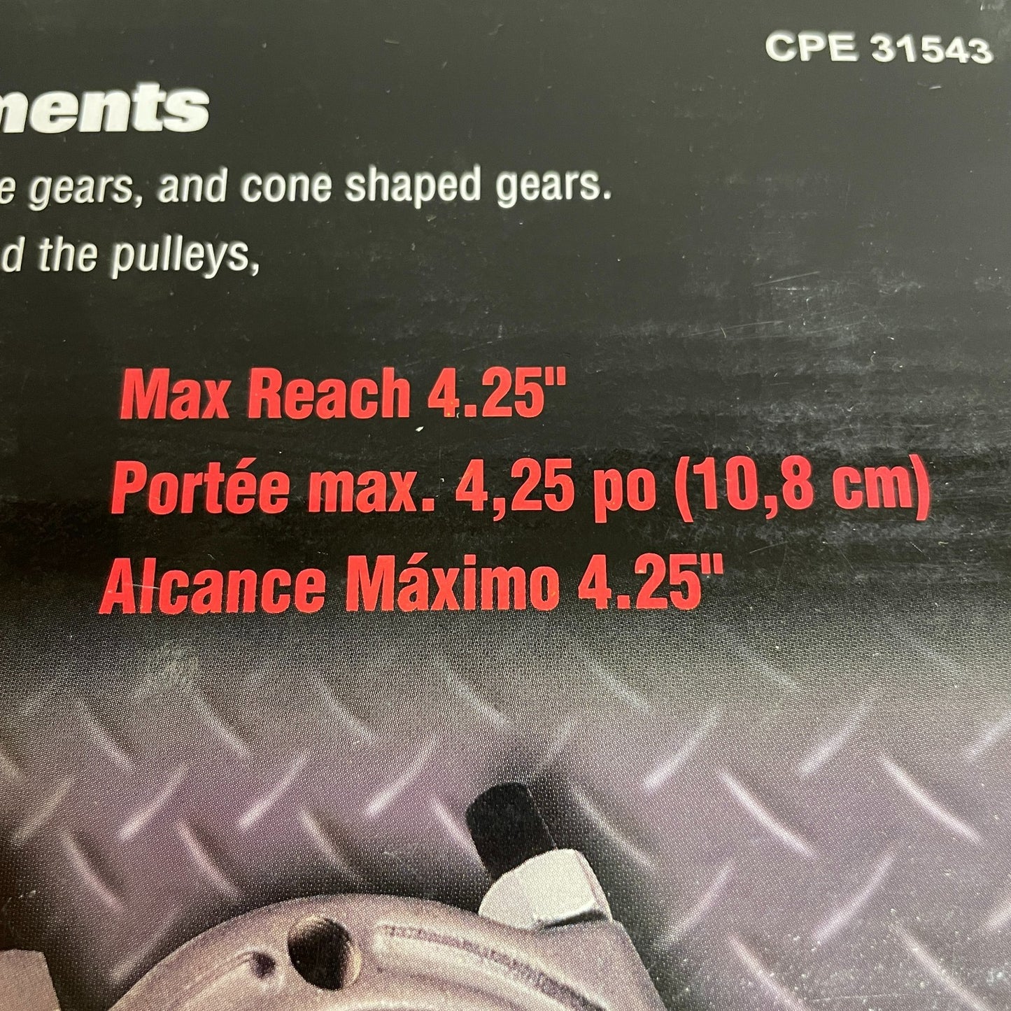 Carquest Tapered Bearing Attachment 4.25" Reach for Gears & Bearings CPE 31543