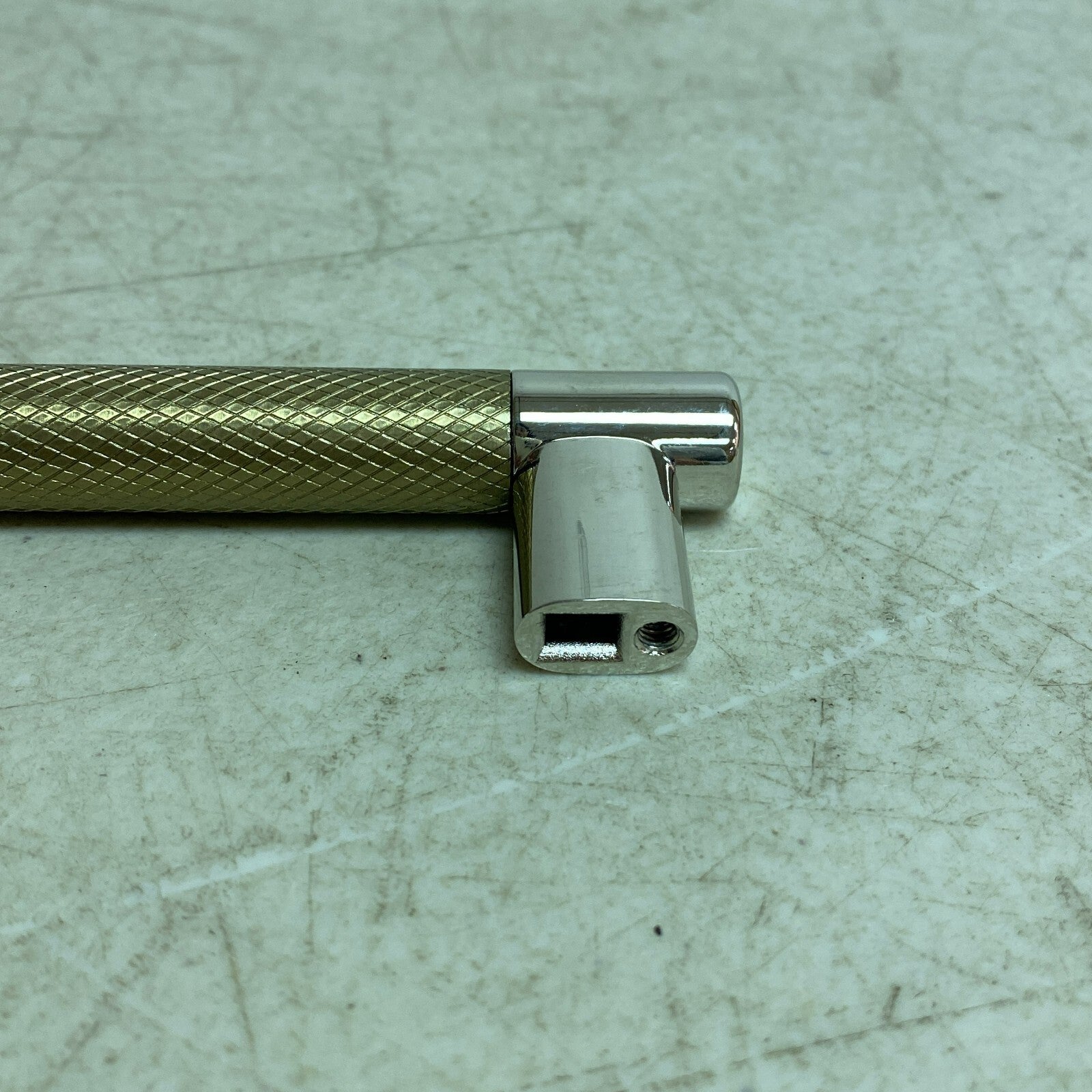 SIGNATURE HARDWARE 5-1/8" JERICO CABINET PULL-POLISHED NICKEL/GOLDEN CHAMPAGNE