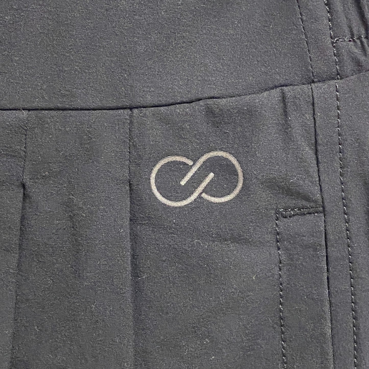 Calia High Rise Pleated Long Short Pure Black WAX12316 BRAND NEW