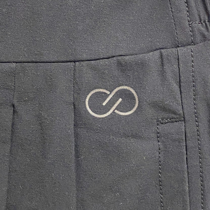 Calia High Rise Pleated Long Short Pure Black WAX12316 BRAND NEW