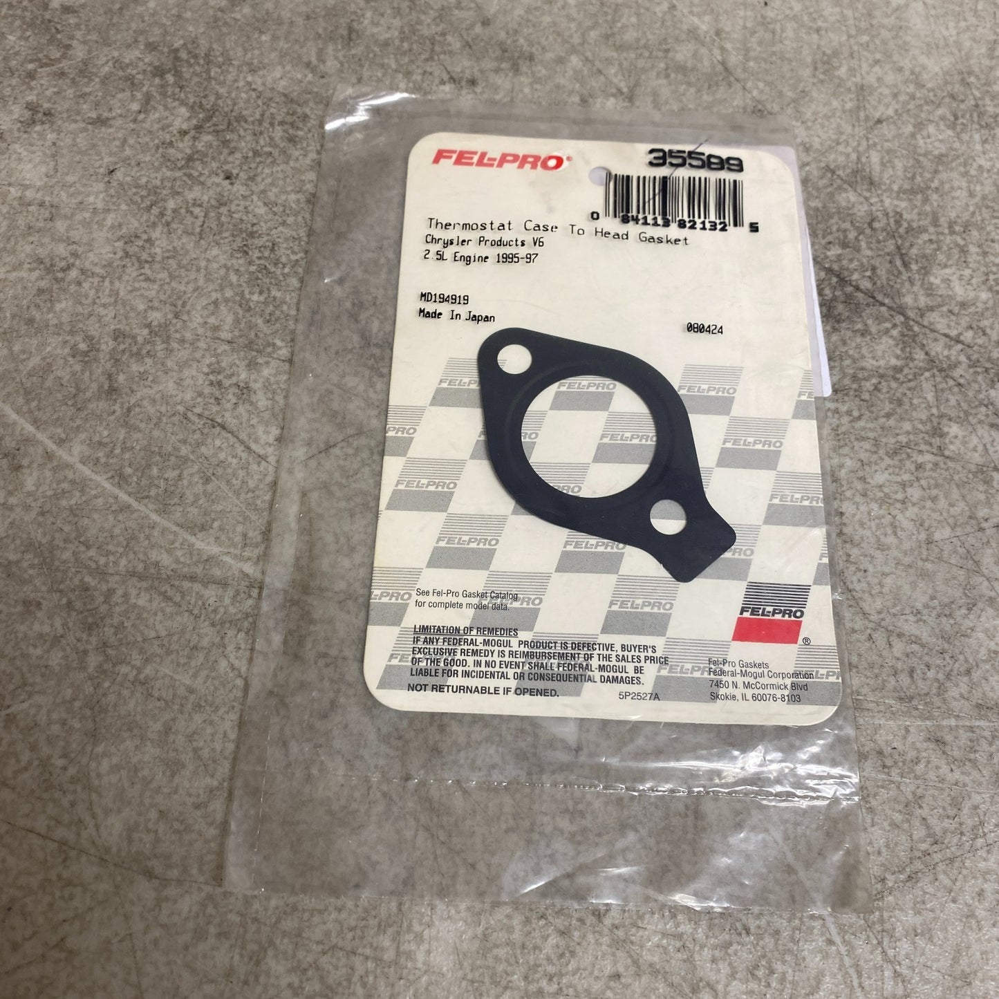 FEL-PRO 35589 Water Pump Gasket Short Style SBC BBC Chevy GMC V8 262-454