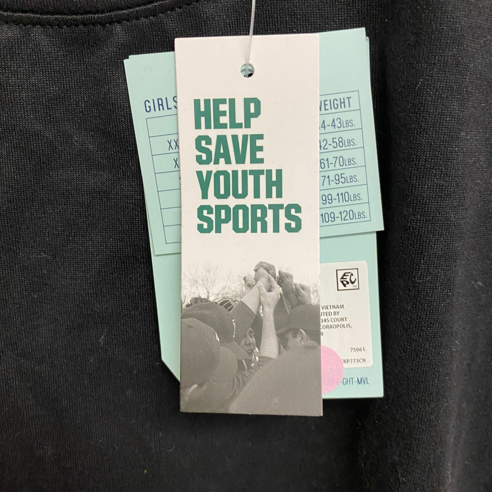 DSG Girl's Performance Muscle Tank Pure BLACK Solid DAG13100