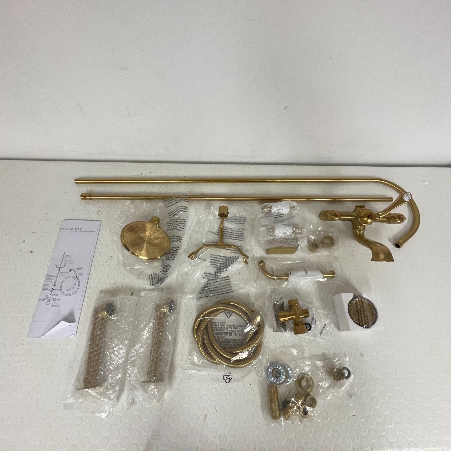 Signature Hardware Shower Conversion Kit w/EnglishTelephone Faucet Brushed Gold