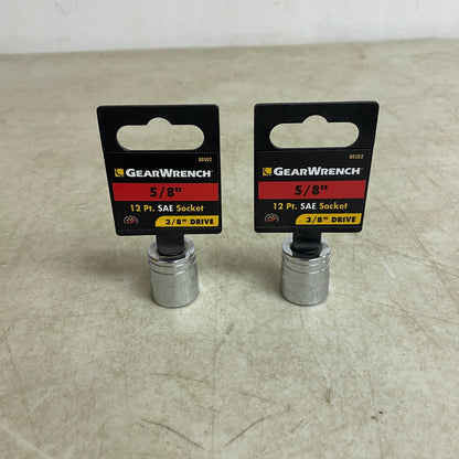 GEARWRENCH 5/8″ 3/8″ Drive 12 Point SAE Chrome Socket Standard 2 pack 80502