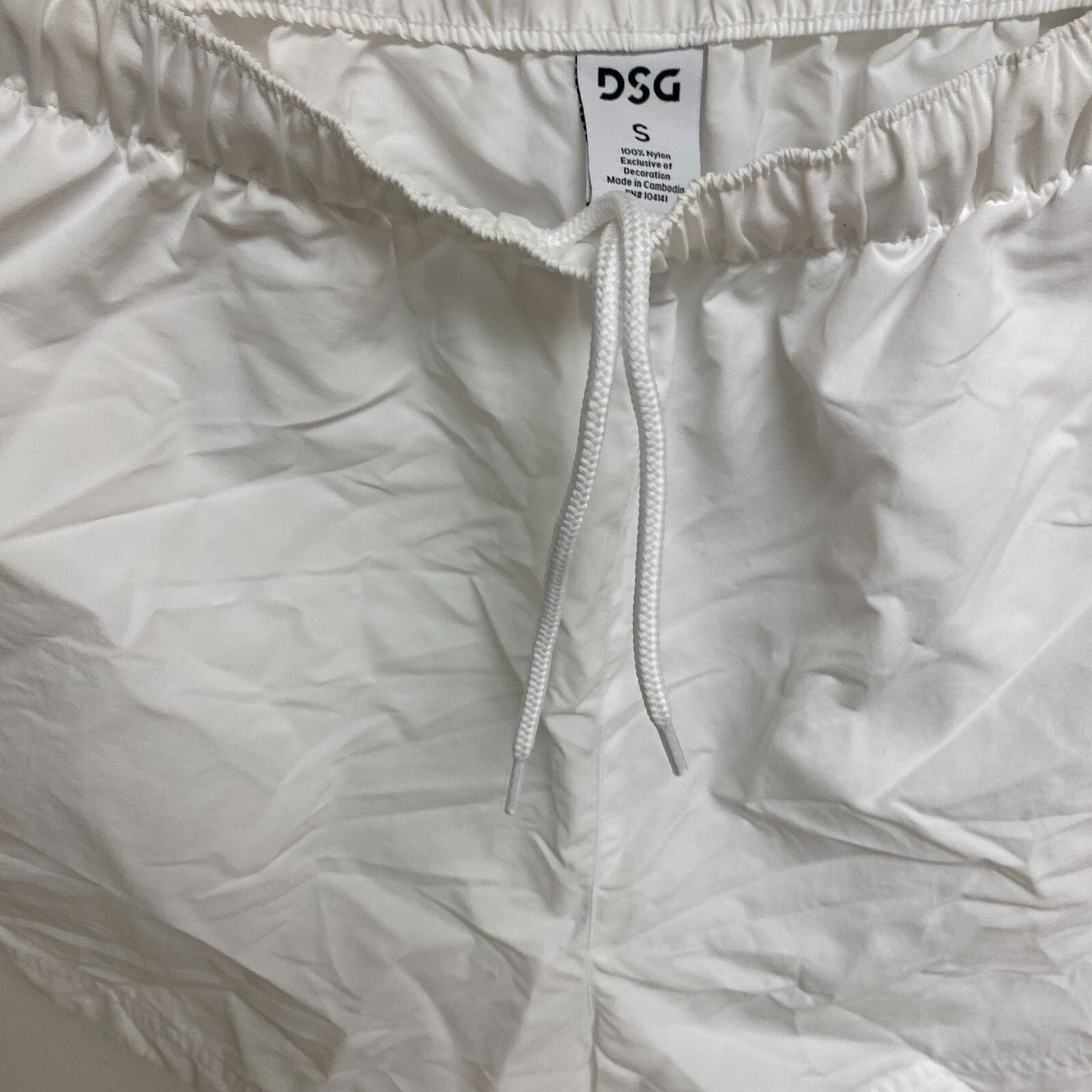 DSG Women's Notched Woven Shorts Pure White Solid  DAW13108