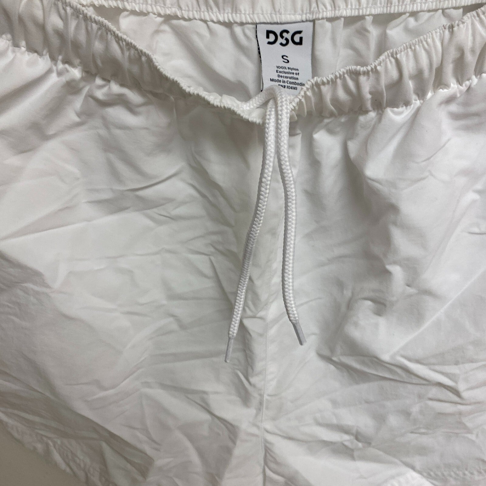 DSG Women's Notched Woven Shorts Pure White Solid  DAW13108