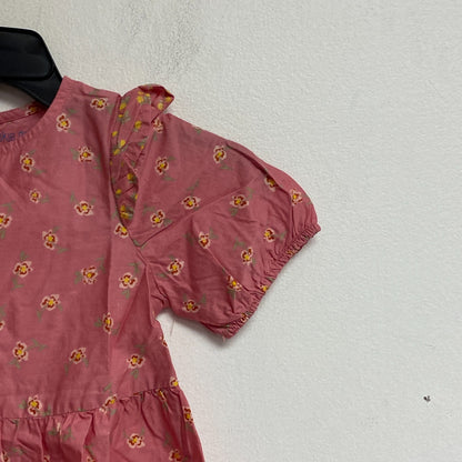 Okie Dokie Toddler Girls Short Balloon Sleeve A-line Dress Sz 4T Color: Bohemian