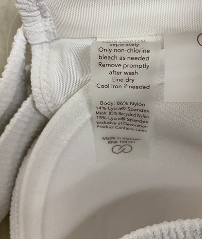 Calia Women's Swim Collection Knot Front Racerback Bikini Top White WSA23211N