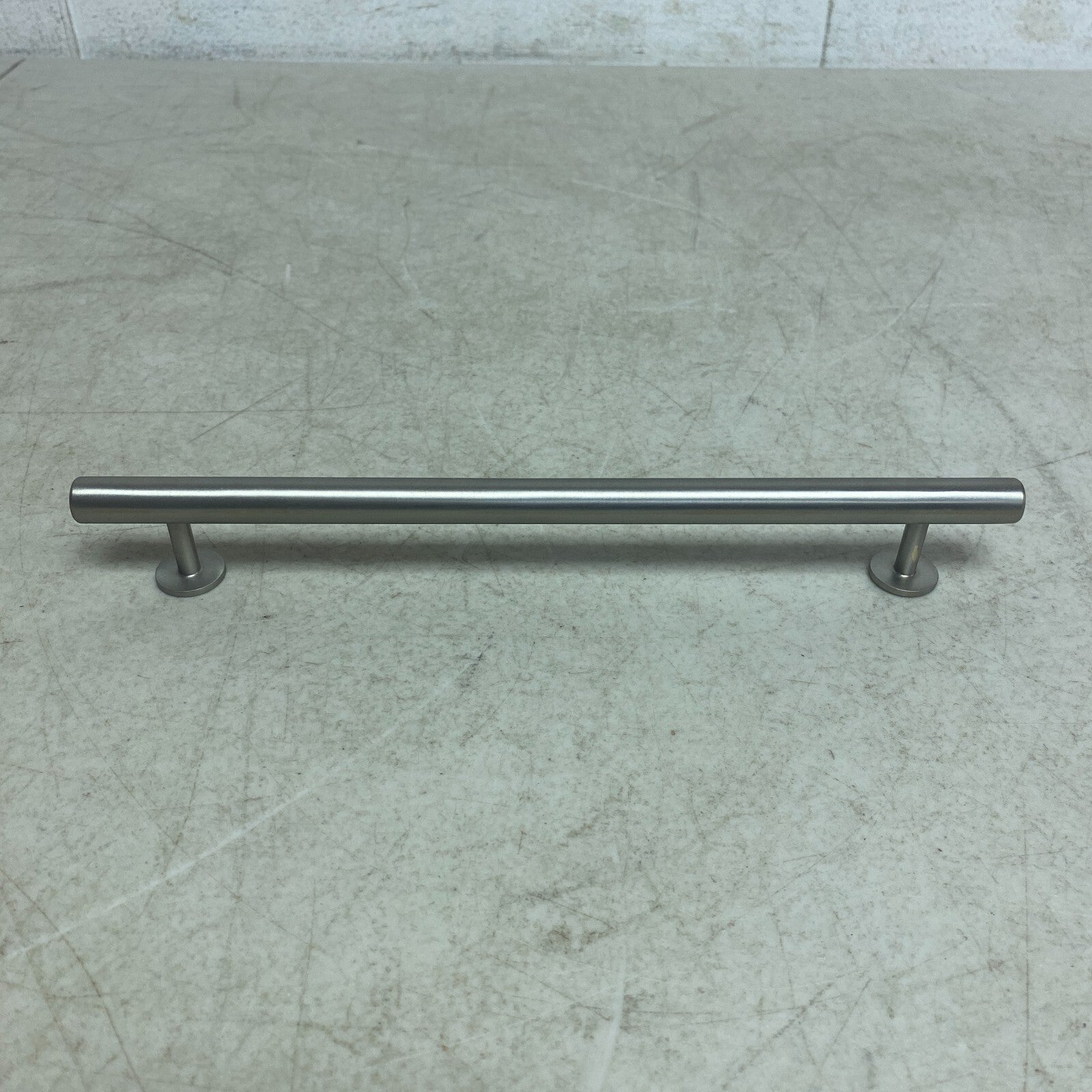 Signature Hardware 10'' Diehl Adjustable Round Brass Drawer Pull Brushed Nickel