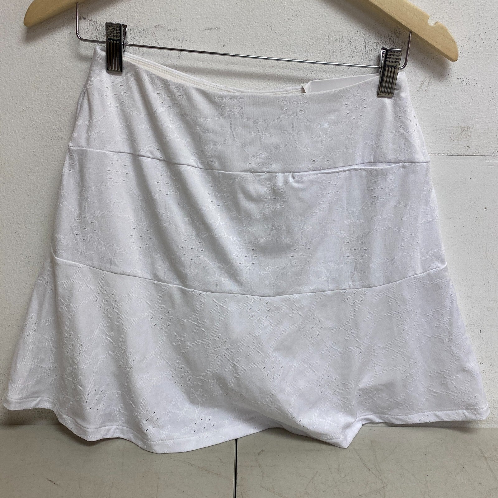 Lady Hagen Women's Eyelet Cute High Rise Skort Pure White WGH17446 New