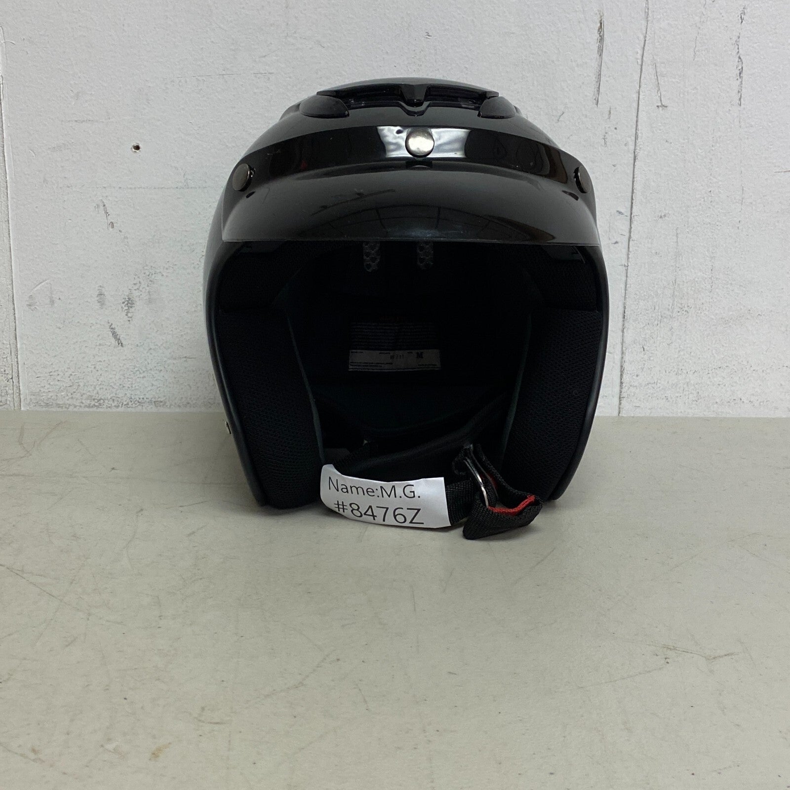 Fulmer 359 Motorcycle Helmet No Face Coverage Size Medium Color Mono Black