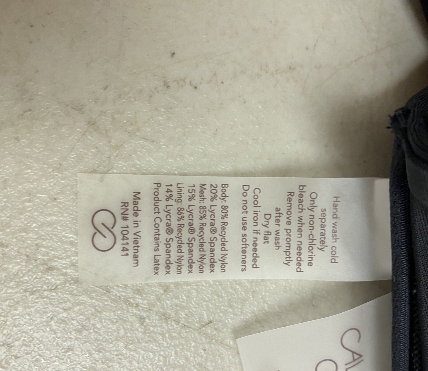 Calia Women's Swim Collection Shirred Strapless Bandeau Pure Black WSA23202 New!