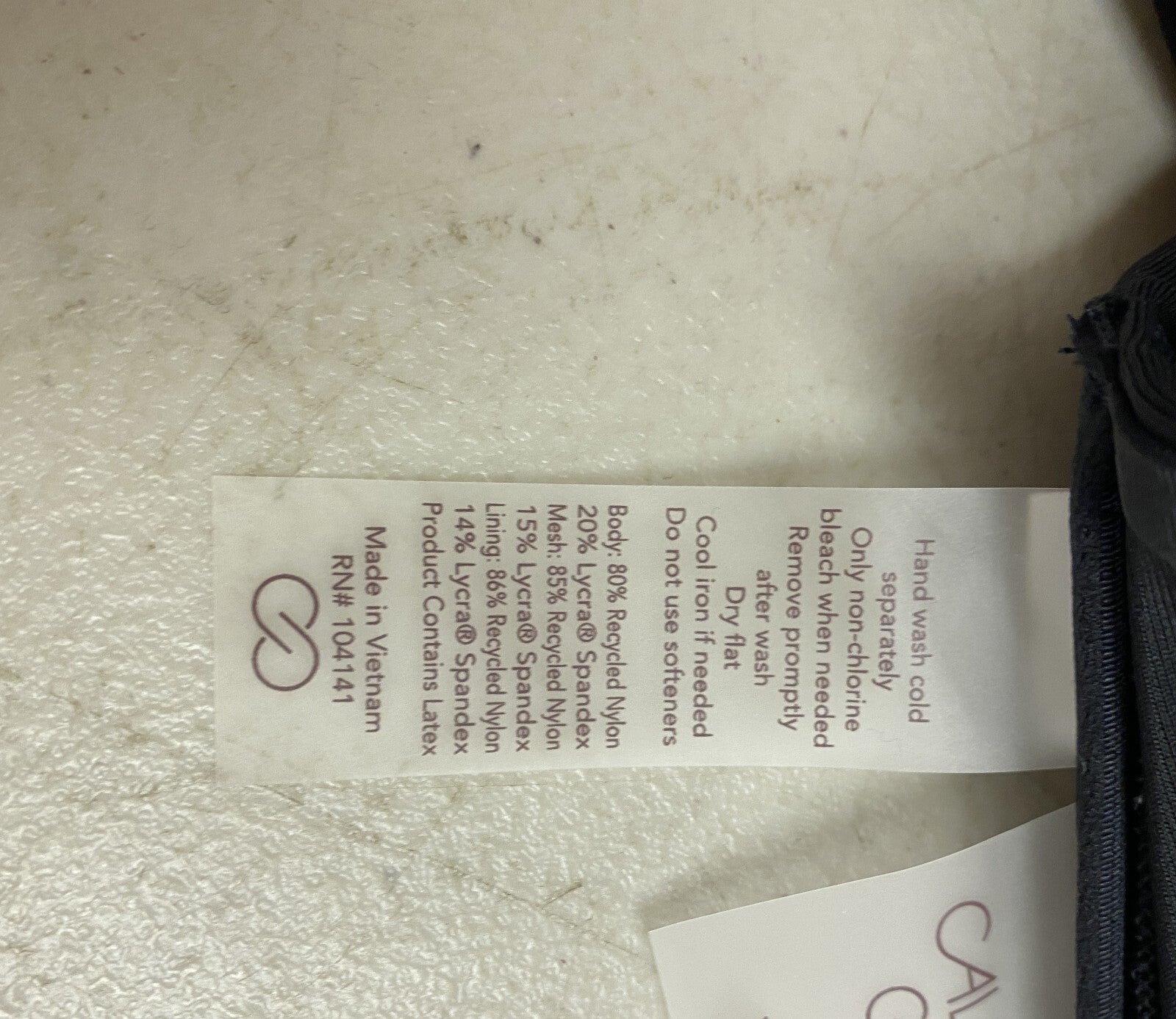 Calia Women's Swim Collection Shirred Strapless Bandeau Pure Black WSA23202 New!