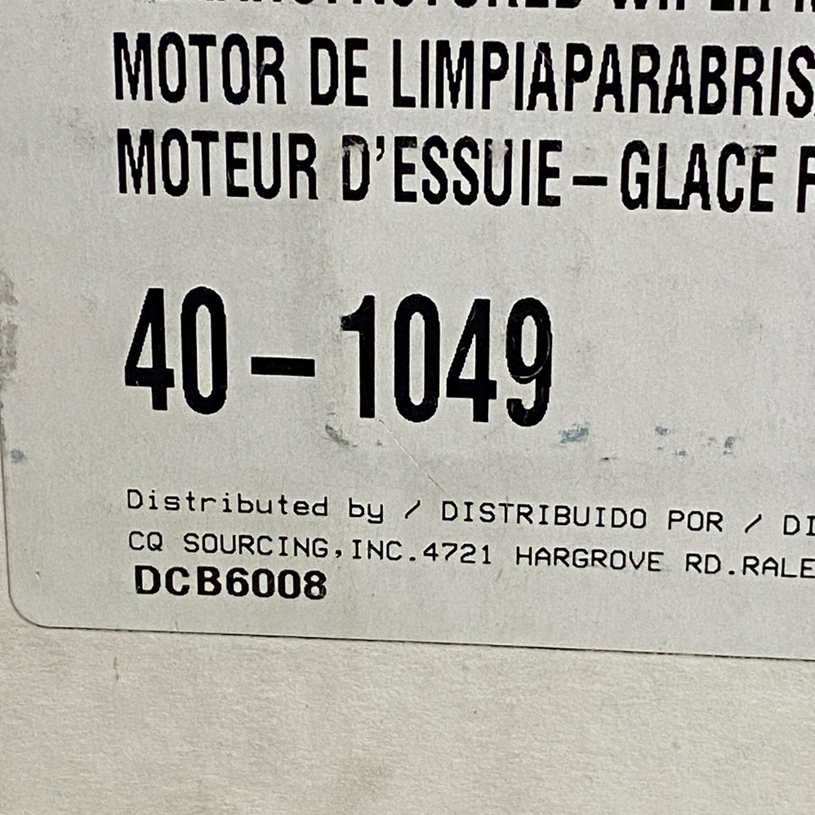 CARQUEST Premium Reman Windshield Wiper Motor Front 40‑1049