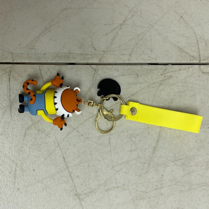 New Assorted Silicon 3D Minions Keycahin with Tiger Costume Minion Accessory