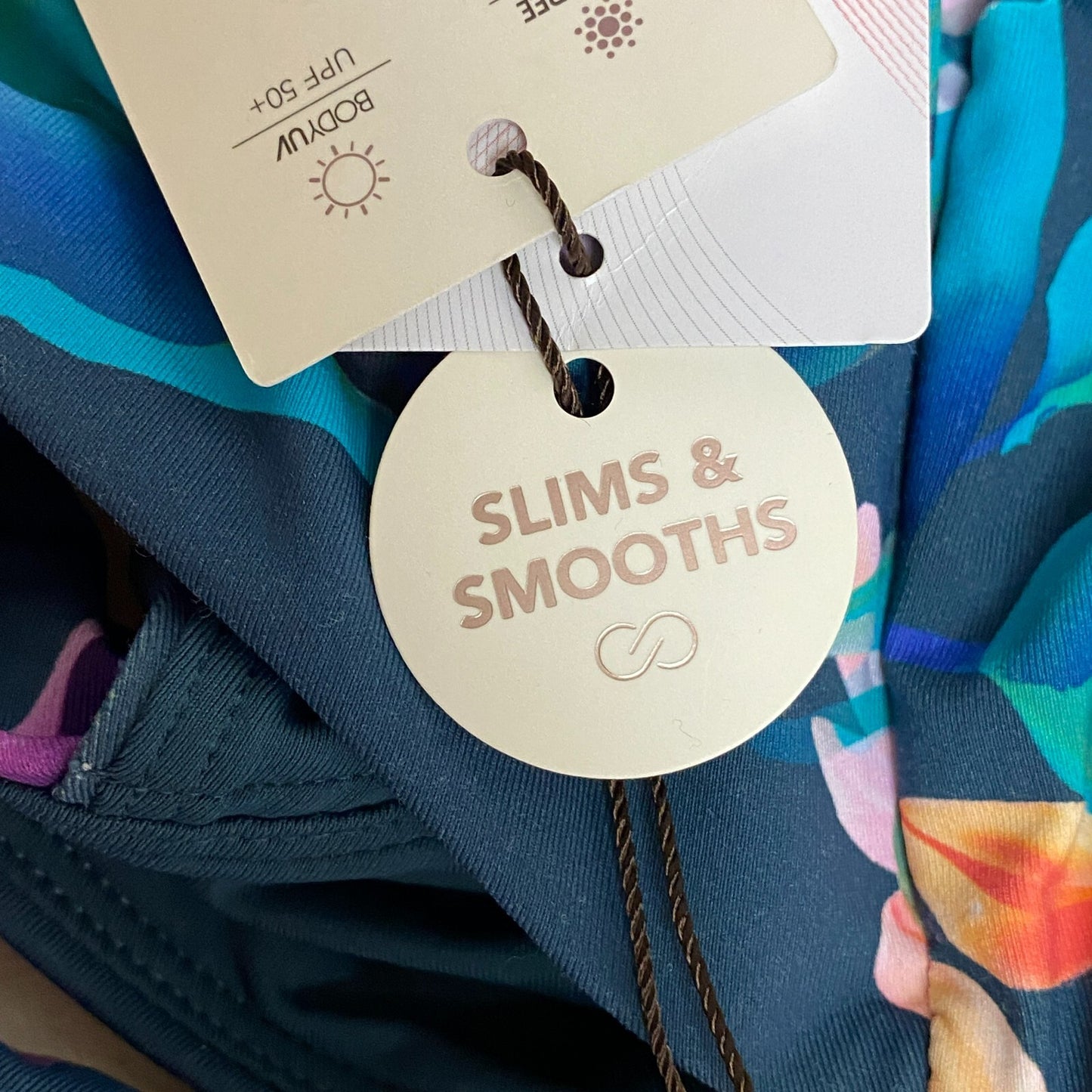 CALIA Women's  Seamed Power Sculpt One Piece Aqua Multi Floral WSA22102PRT