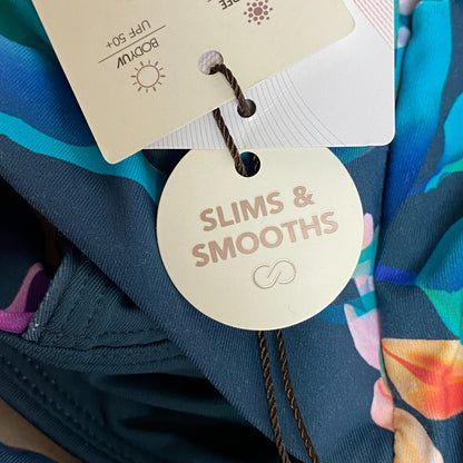 CALIA Women's  Seamed Power Sculpt One Piece Aqua Multi Floral WSA22102PRT