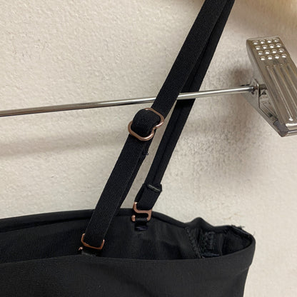 Calia Women's Swim Collection Shirred Strapless Bandeau Pure Black WSA23202 New!