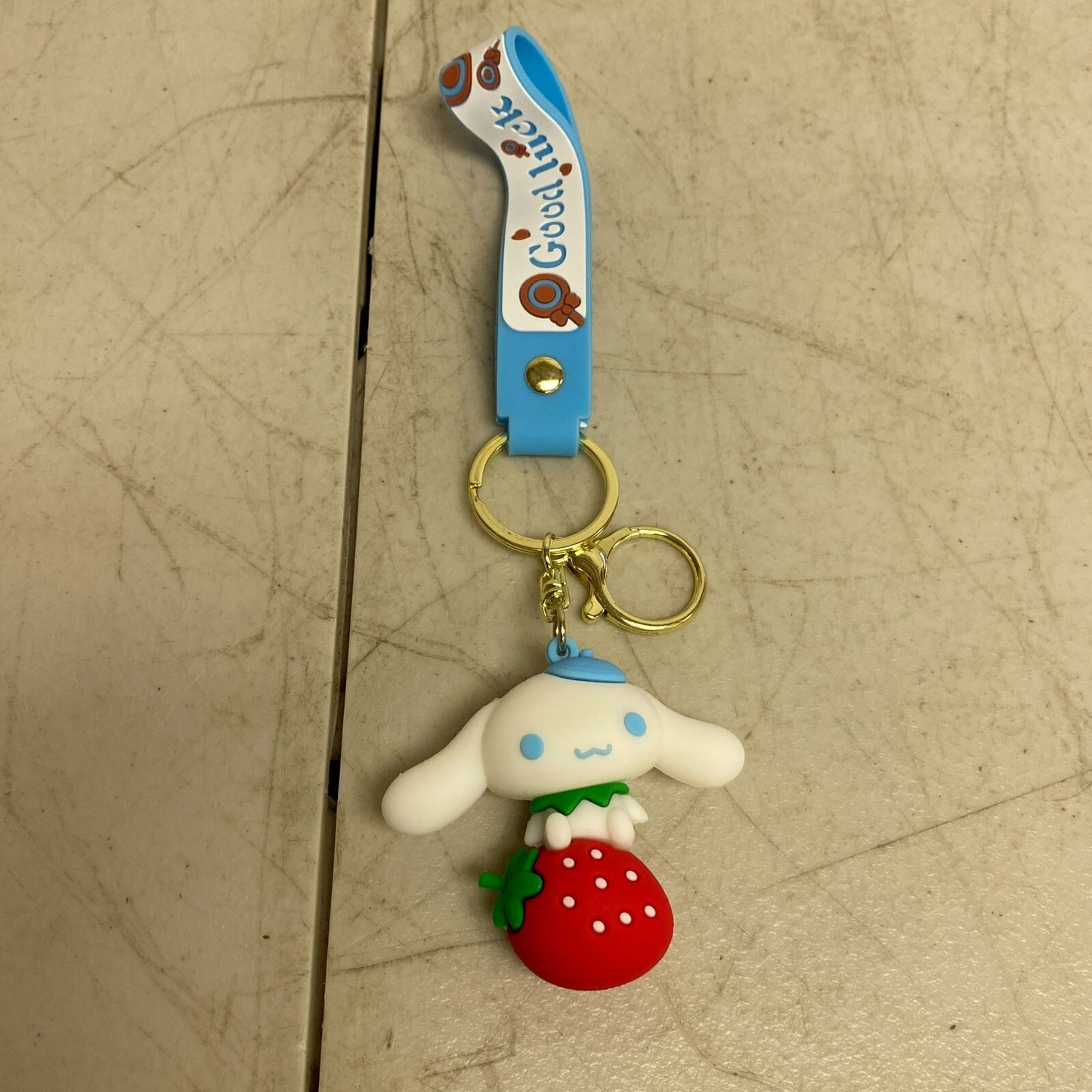 Assorted Silicone Cinnamoroll Keychain Strawberry Accessory