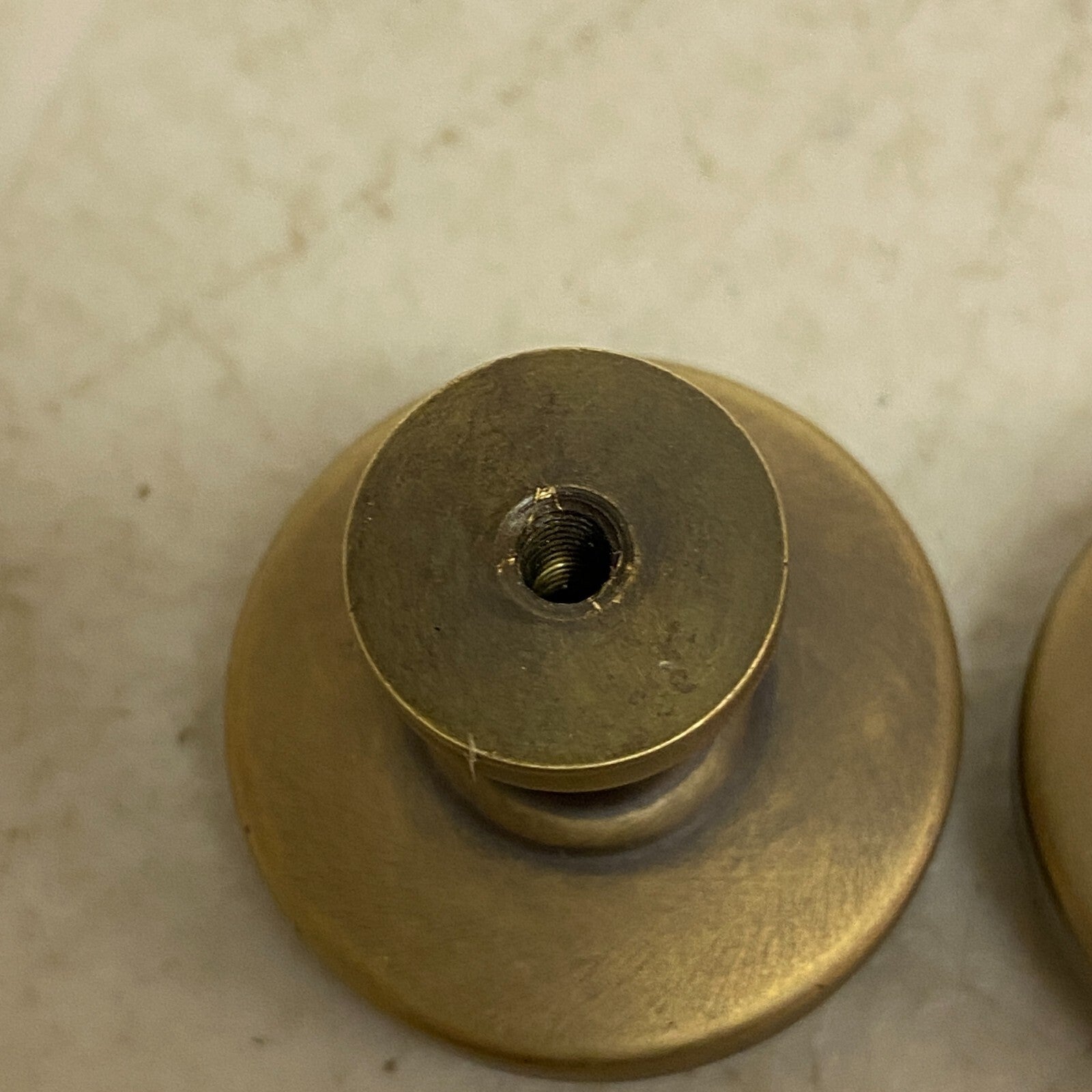 Signature Hardware Ardell Brass Round Cabinet Knob - Antique Brass - 2 pack