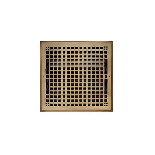 Signature Hardware Mission Solid Brass Wall Register Antique Brass 12" x 12"