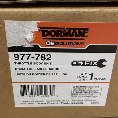 Dorman Electronic Throttle Body 6 Terminal Plug and Play Model 977‑782
