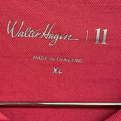 Walter Hagen Men's P11 Striation Pique Polo Vivid  Raspberry Color MGA11475