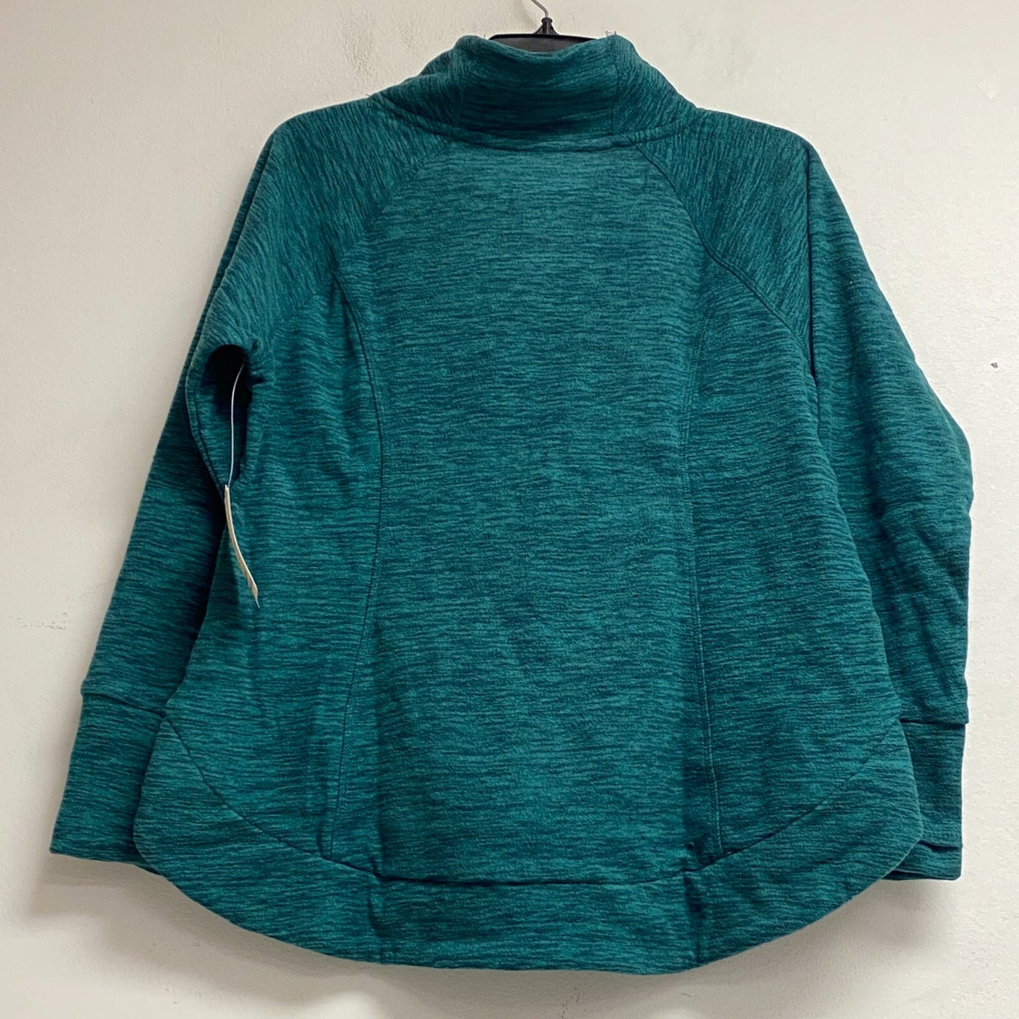 St. John's Bay Woman’s Funnel Neck Long Sleeve Sweatshirt Size PM Color Green