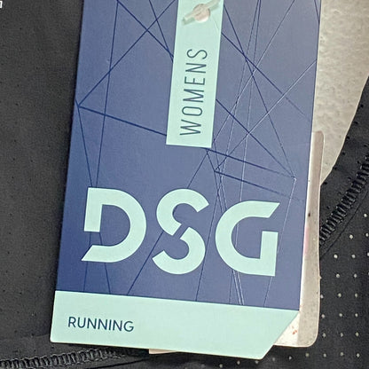 DSG Women's Woven Run Tank Pure Black Athletic Racerback Sleeveless DAW13208