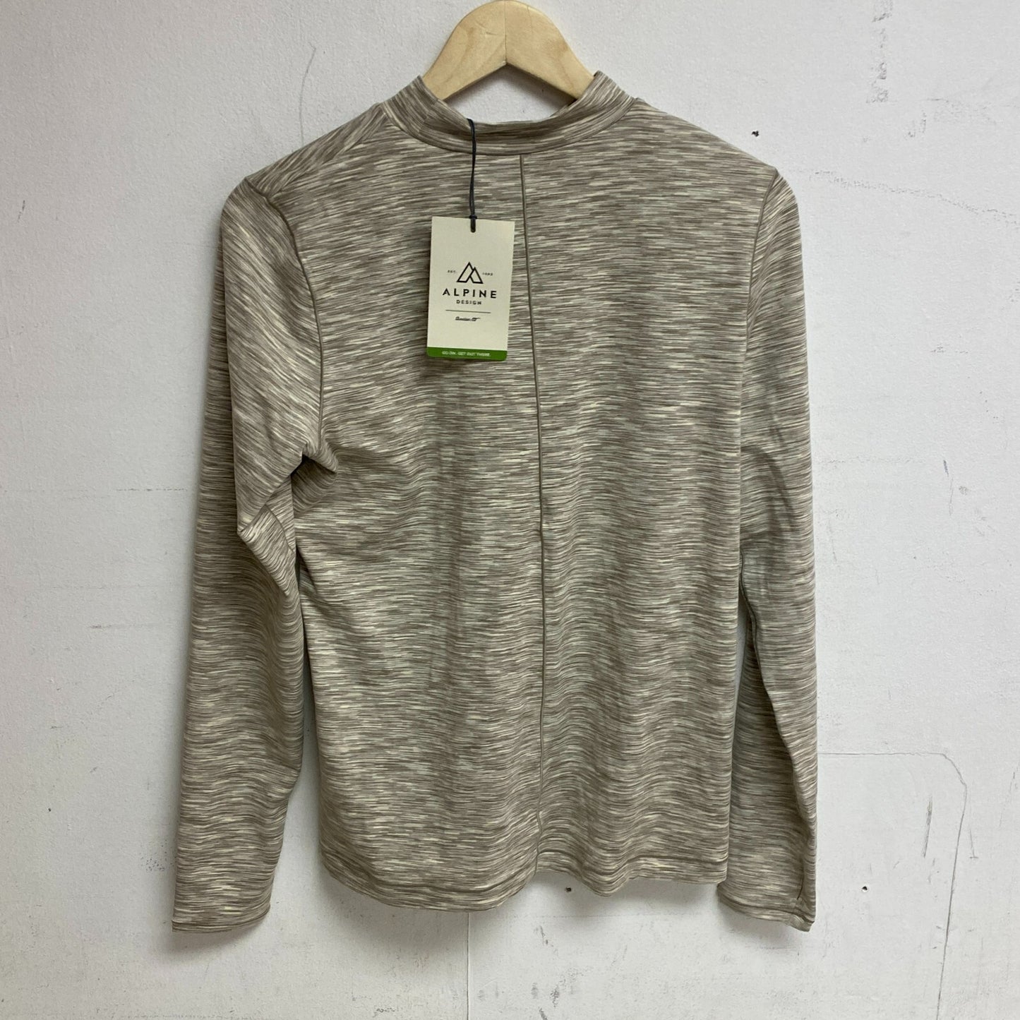 Alpine Design Women's W AD Field Knit Long Sleeve Mock Neck LIGHT KHAKI SPACE DY