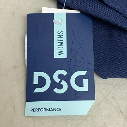 DSG Women's Performance Rib Tank Top Inkspot Blue Solid Summer Trendy DAW22103