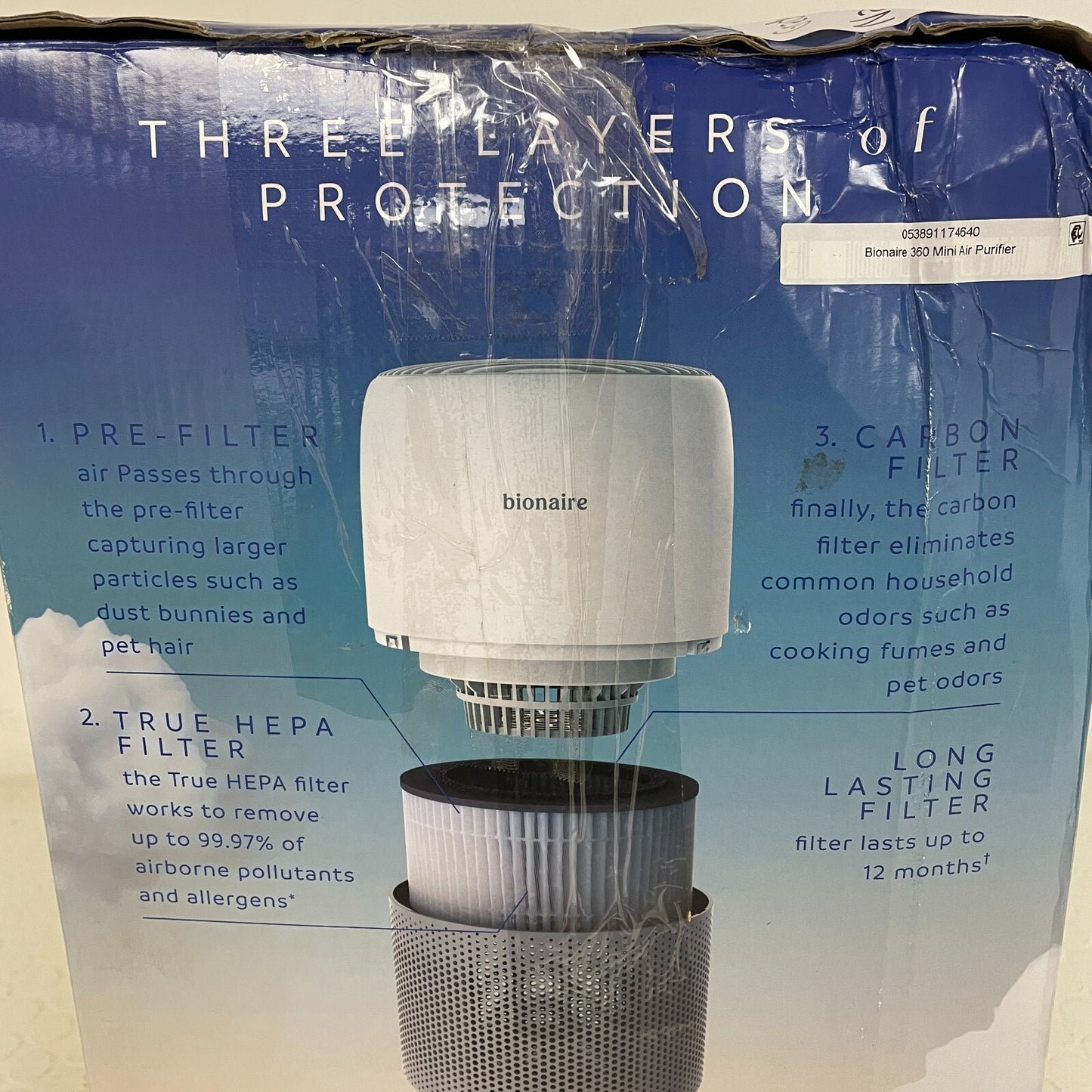 Bionaire CleanAir Mini True HEPA Air Purifier White BAP9360W