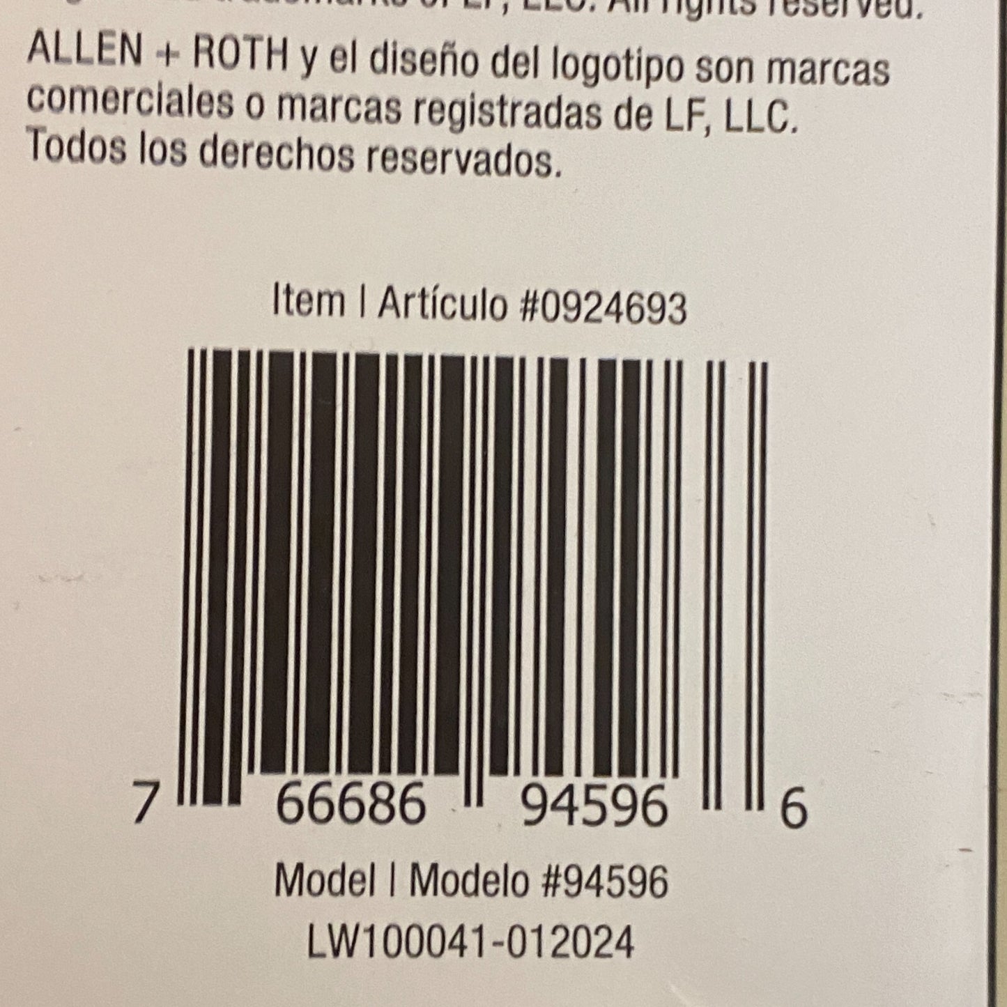 ALLEN + ROTH 2 IN ROOM DARKENING CORDLESS FAUX WOOD BLIND WHITE 29 IN X 64 IN