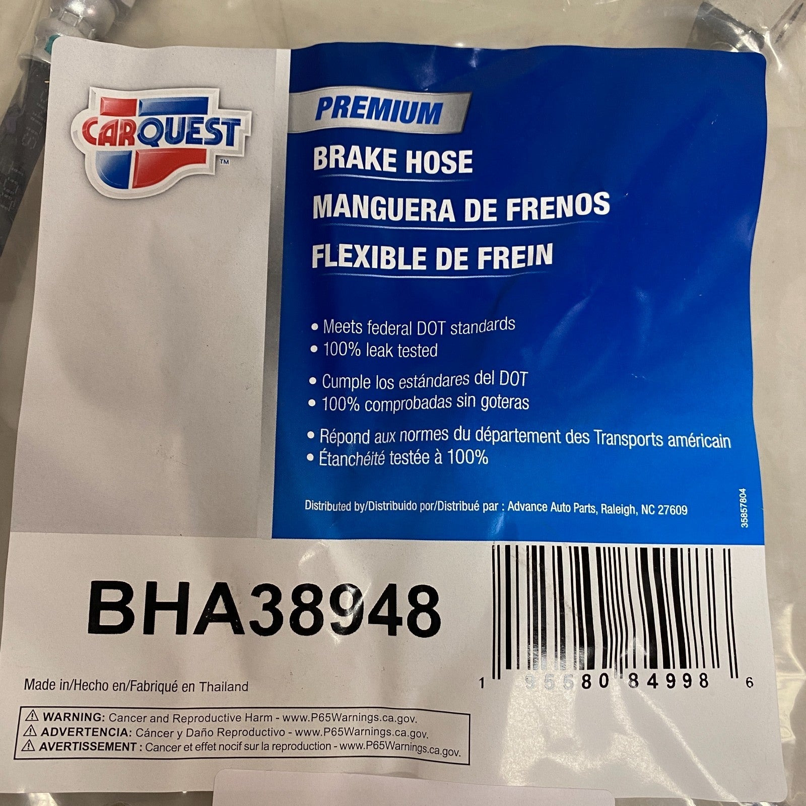 CARQUEST Wearever BHA38948 Front Left Brake Hose Assembly