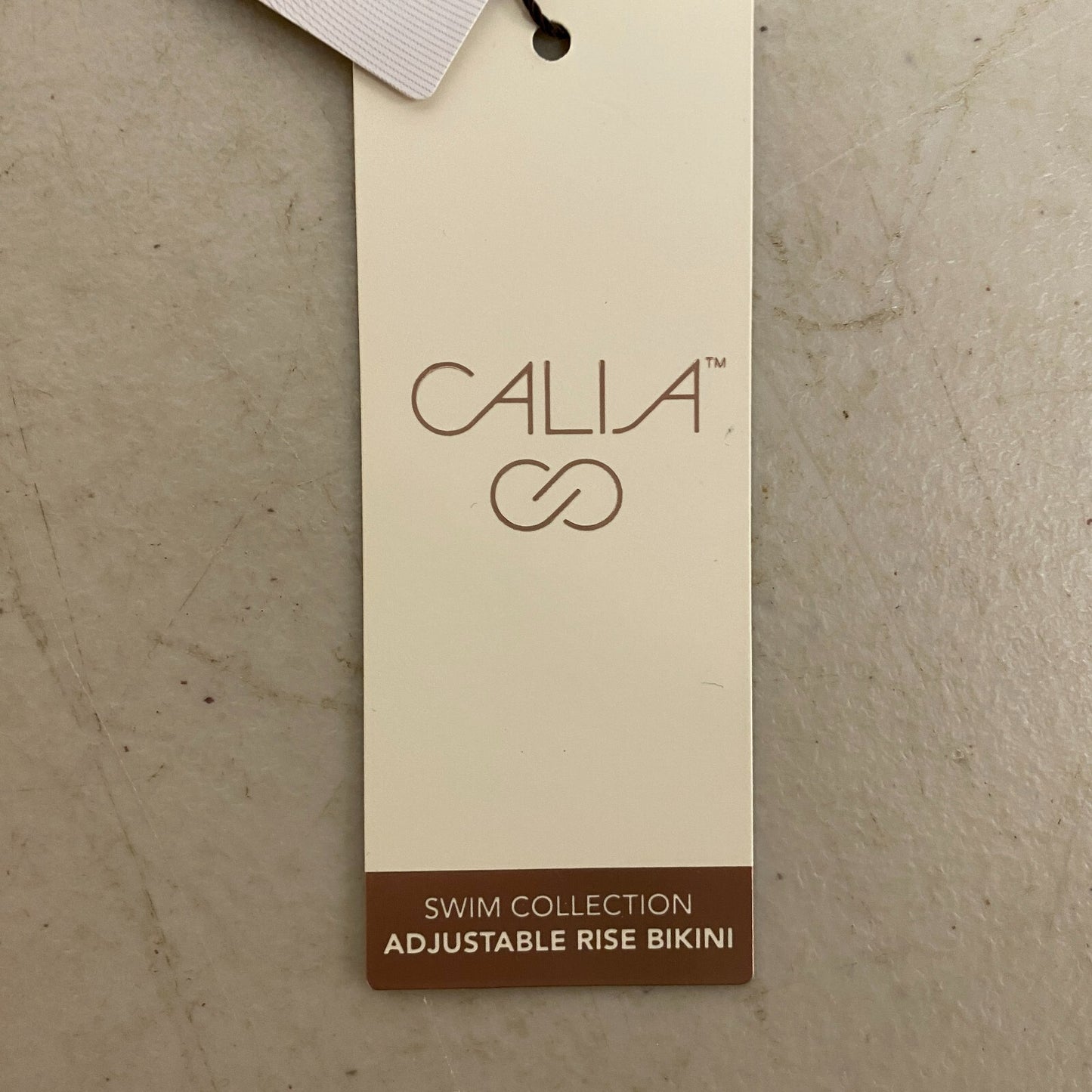 CALIA Women's Adjustable Rise Ruched Side Bottom Stripe Black WSA23402PRT