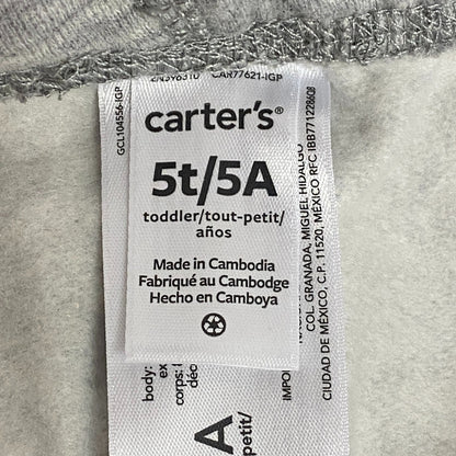 Carter's Light Gray cotton polyester Jogging Pants size 5t/5A toddler