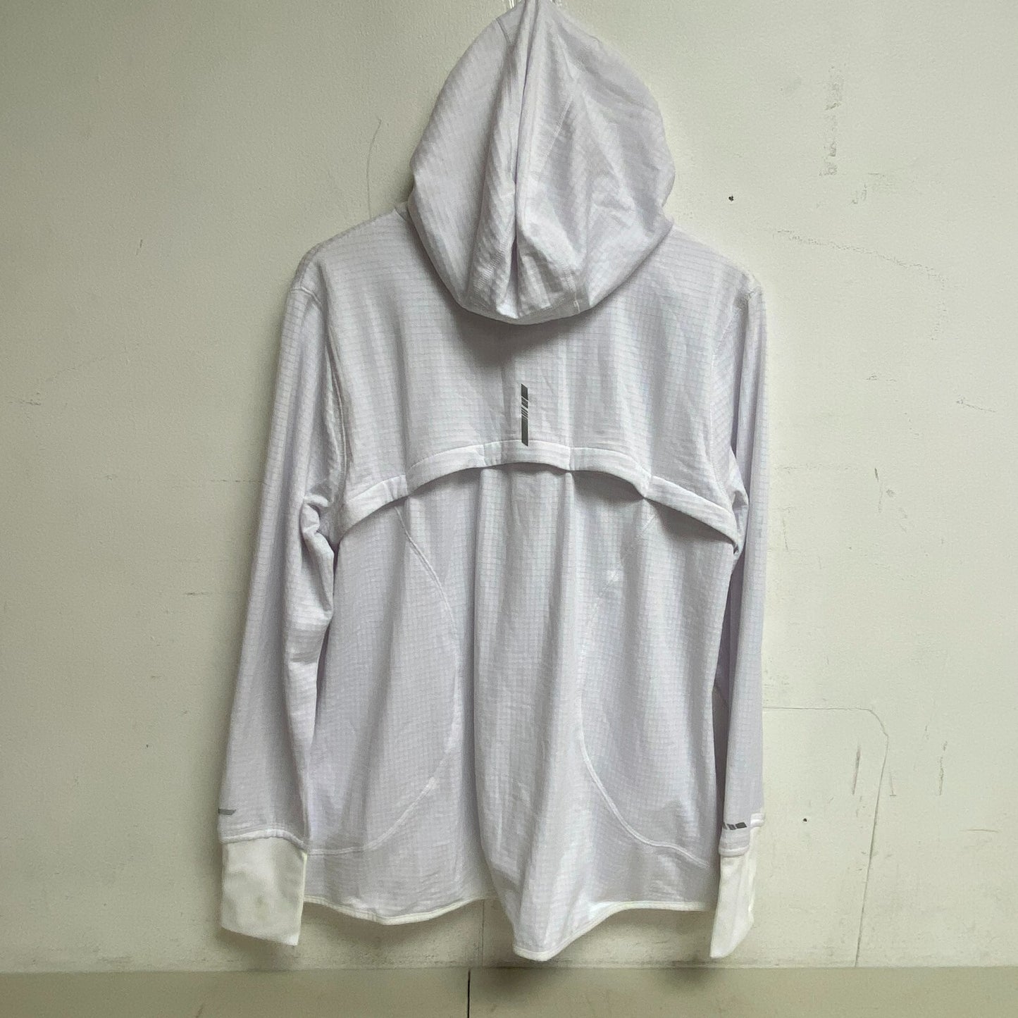 DSG Womens Run Grid Full Zip Pure White Jacket Solid Long Sleeve DAW21205