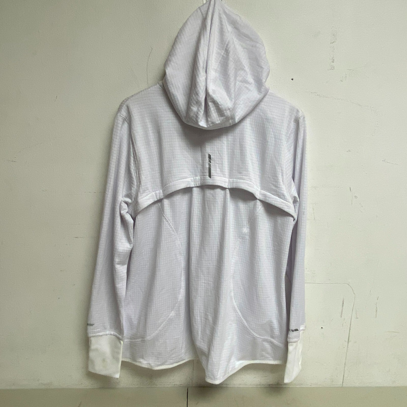 DSG Womens Run Grid Full Zip Pure White Jacket Solid Long Sleeve DAW21205